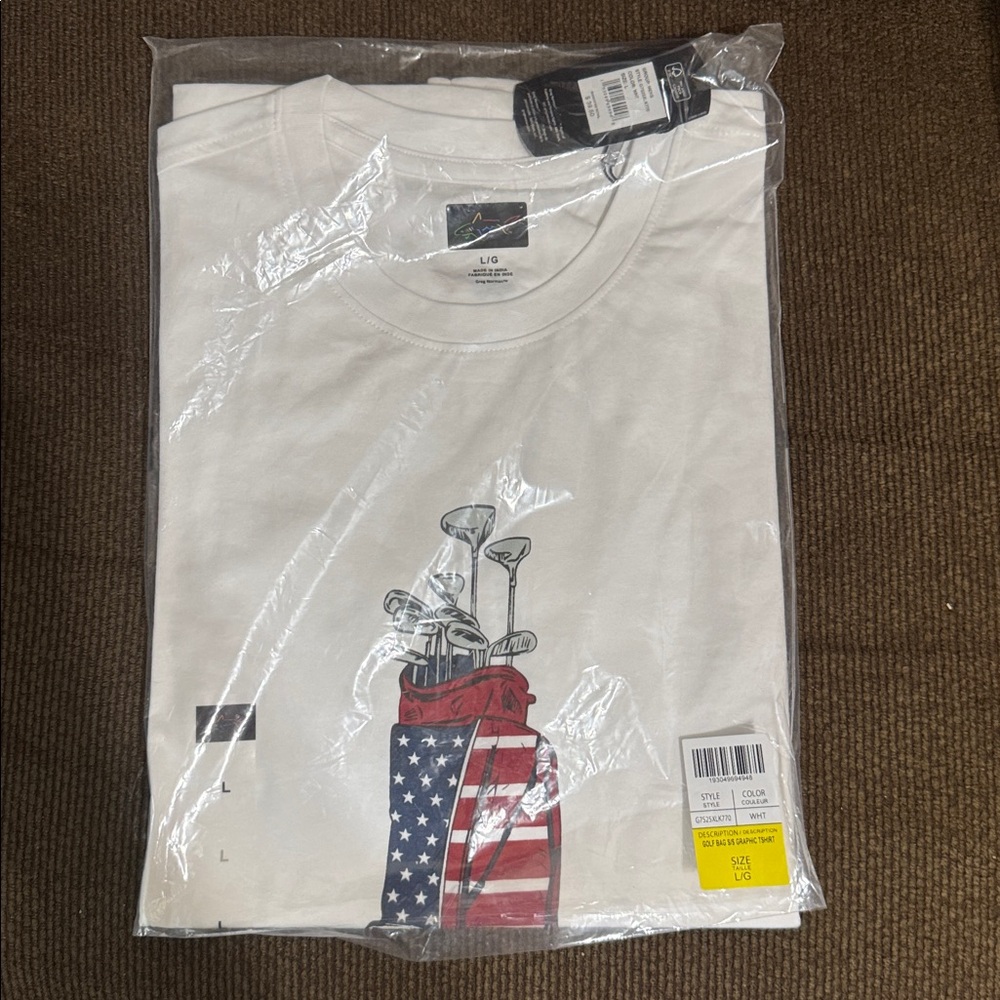 Greg Norman AMERICANA GOLF BAG T-SHIRT I Men’s I Size L - Picture 2 of 3